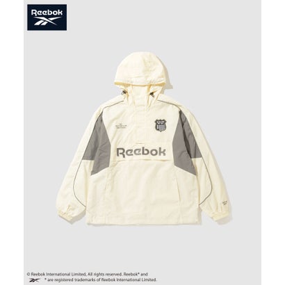 リーボック Reebok エンブレムナイロンアノラックジャケット （アイボリー）
