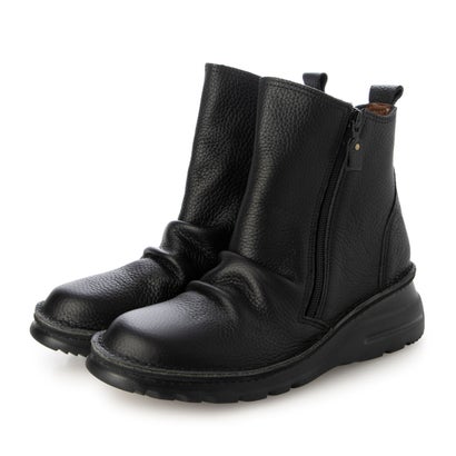 ミラスポーツ Milla sports 空気を履いた感覚 4E ASWソール 柔らかいシュリンクレザー カジュアル コンフォートブーツ （ブラック）