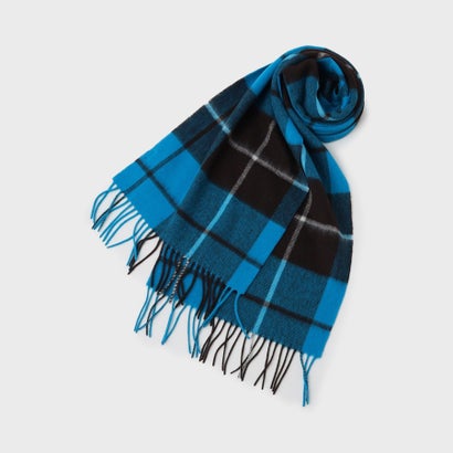 アンタイトル UNTITLED 【名品/定番人気】ウールチェックマフラー (ブルーグリーン(297))