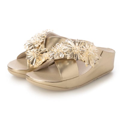 フィットフロップ fitflop fitflop（フィットフロップ）RUMBA スターバーストビーズ クロス スライド （ゴールド）
