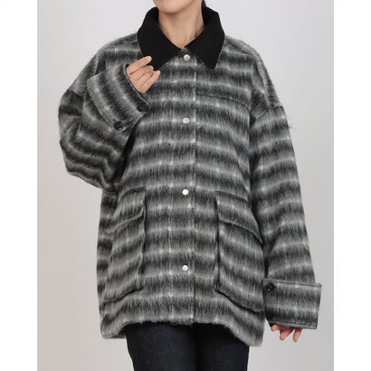 メゾンブリーズレヴール MAISON BREEZE reveur チェックシャギー ミドルカバーオール DTK （ブラック）