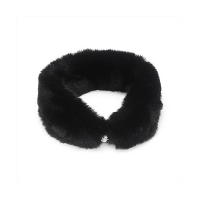 トーキョーシャツ TOKYO SHIRTS エコファー プチマフラー マグネット付 レディース （ブラック）