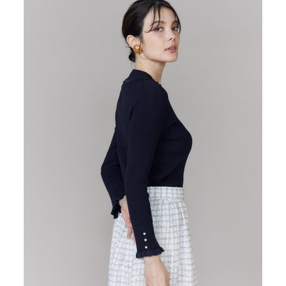 マーリエ ル カセット Maglie le cassetto ハイネックリブプルオーバー （ネイビー）