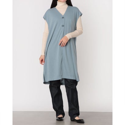 コットンブルー COTTON BLUE ロングベスト （サックス）