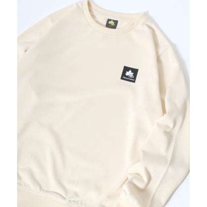 ロゴス LOGOS LOGOS/ロゴス 裏毛 ワンポイントボックスロゴ クルーネックスウェット レディース メンズ トレーナー （アイボリー）