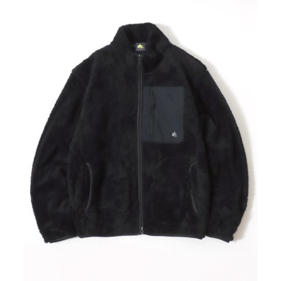 ロゴス LOGOS LOGOS/ロゴス シャギーボア ポケット異素材切替スタンドジャケット （ブラック）