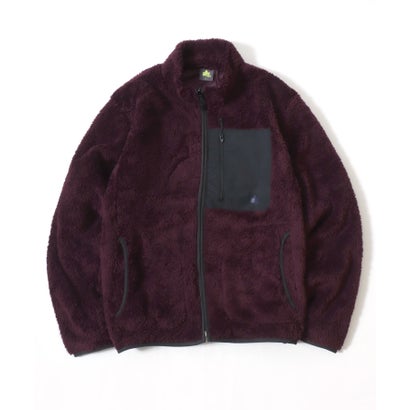 ロゴス LOGOS LOGOS/ロゴス シャギーボア ポケット異素材切替スタンドジャケット （ワイン）