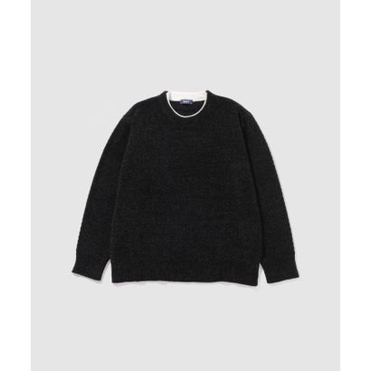 マックハウス Mac-House トロリカノコモールニット クルーネック (ブラック)