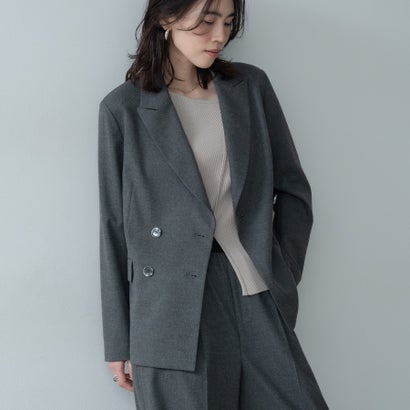 ギャレスト GALLEST Comfy SET UP｜ダブルブレストジャケット【セットアップ対応／通勤／カセット服】 （チャコールグレー(013)）