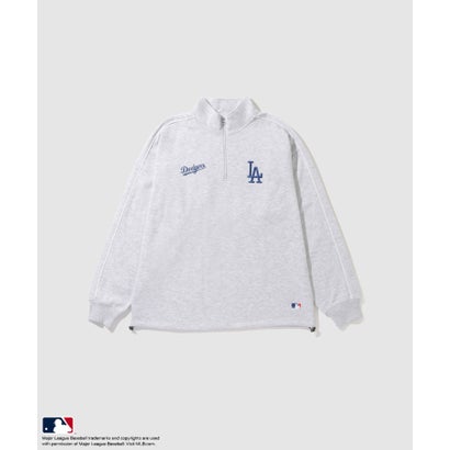 メジャーリーグベースボール MLB パイピングハーフジップアップ （アッシュグレー）