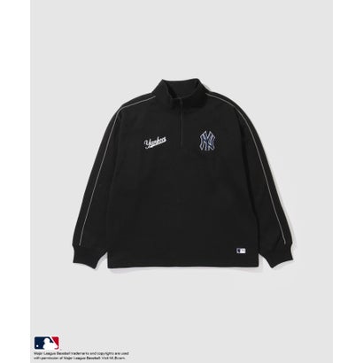 メジャーリーグベースボール MLB パイピングハーフジップアップ （アッシュグレー）
