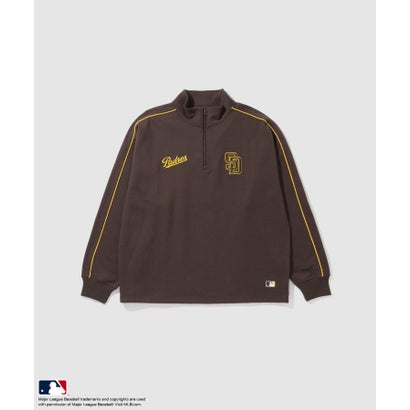 メジャーリーグベースボール MLB パイピングハーフジップアップ （アッシュグレー）