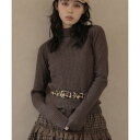 ガーリードール Girly Doll ボトルネックワイドリブニットプルオーバー (モクブラウン)