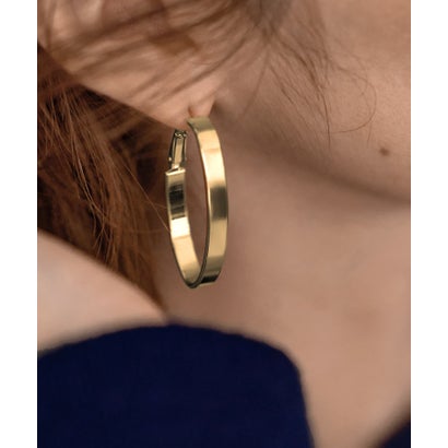 スタイルデリ STYLE DELI オーバル平打ちフープピアス （ゴールド）