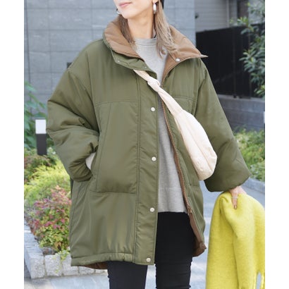 レカ reca リバーシブルスタンドカラーモンスターコート（y8211） （カーキ）