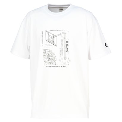 コンバース CONVERSE コンバース CONVERSE バスケット プリント T シャツ CB252361 （1100 ホワイト）
