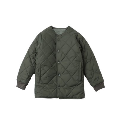 オムネス OMNES リバーシブルキルティングボアジャケット （グレイッシュカーキ）