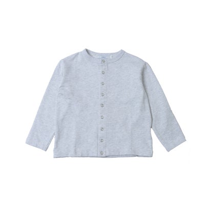 オムネス OMNES 裏毛スウェット パールドットカーディガン （ホワイト）