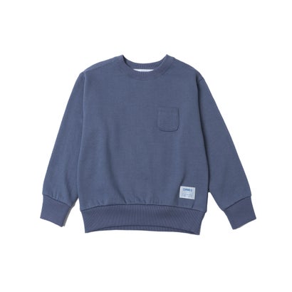 オムネス OMNES 裏起毛ポケット付きトレーナー長袖 （パープル）