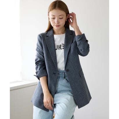 エトレプレ etre pret 千鳥柄ストレッチテーラードジャケット （ネイビー）