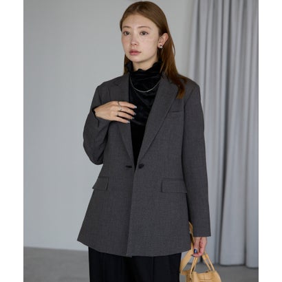 エトレプレ etre pret 千鳥柄ストレッチテーラードジャケット （ブラウン）