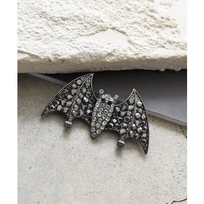 スタイロ styiro コウモリラインストーンブローチ (ブラック)