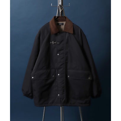 アンパス ANPAS Corduroy Collar Fireman Buckle Hunting Jacket/ANPAS 別注 襟コーデュロイ ファイヤーマンバックル ハンティングジャケット ブルゾン （ブラック）