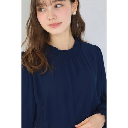 トッコクローゼット tocco closet 袖まで暖かい裏起毛取り外しボウタイ付きブラウス