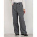 ネミカ NEMIKA 【大草直子さん×NEMIKA】ベルト付きワイドパンツ (グレー系)