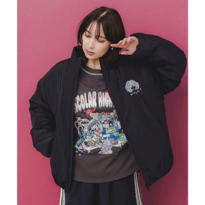 スカラー ScoLar 2デザイン展開シンサレート中綿ブルゾン （ブラック）