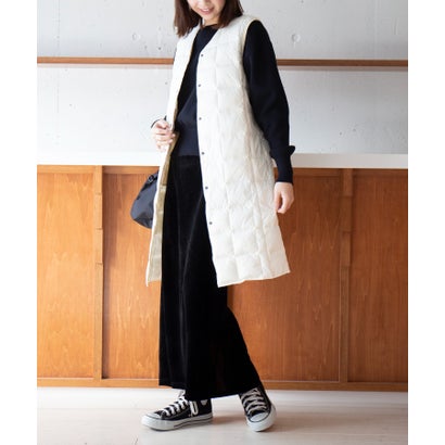 タイオン TAION 【TAION】TAION-W001-LONG V NECK LONG DOWN JKT （オフホワイト）