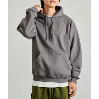 ギルダン GILDAN 【GILDAN】 8.0オンス ビッグシルエット バックフリース スウェットパーカー 長袖フーディー 裏起毛 USA GL18500 MURS （チャコールグレー）