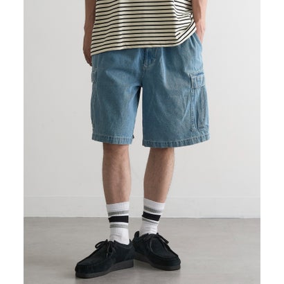 マガジンデモードブリュー MAGASIN DE MODE Brew 【MAGASIN DE MODE Brew】デニムカーゴハーフパンツ MNY （ライトブルー）