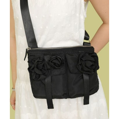 キャセリーニ Casselini バラモチーフミニショルダー 254-110520 （ブラック）