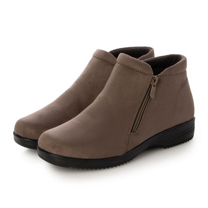 ラクチン コンフォート Rakuchine comfort 軽ふわサイドZIPショートブーツ （オーク）