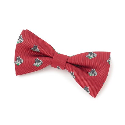 クレードスコープ kladskap オオカミ柄蝶ネクタイ （赤）