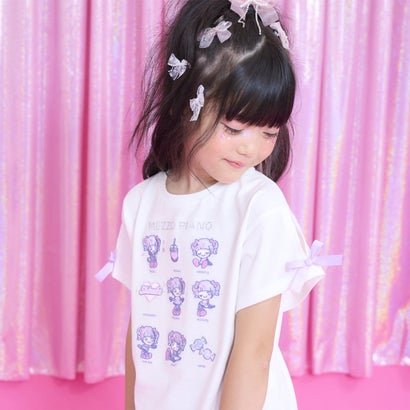 メゾピアノ mezzo piano 【しなこちゃん】なりきり半袖Tシャツ （オフ ホワイト）
