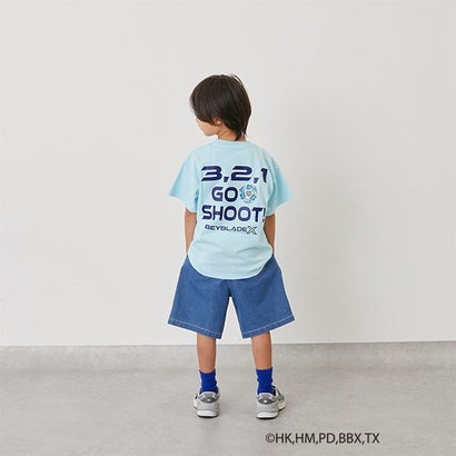グラソス GLAZOS 【SKIT0LY】【BEYBLADE X】プリント半袖Tシャツ （ライト ブルー）