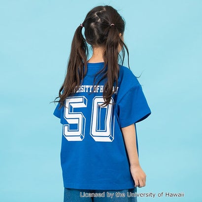 グラソス GLAZOS 【SKIT0LY】【接触冷感】ハイクールコットン・ハワイ大学半袖Tシャツ （ブルー）