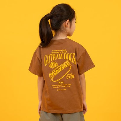 グラソス GLAZOS 【SKIT0LY】【接触冷感】ハイクールコットン・ジャンクフードプリント半袖Tシャツ （茶）