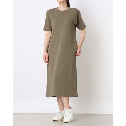 チャンピオン Champion レディース ワンピース SWEAT S/S ONEPIECE DRESS CW-D010 （オリーブドラブ）