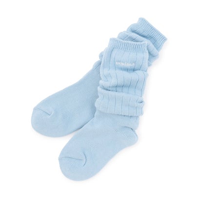 ミニマル minimal ふんわりカラフルルーズソックス （サックス）