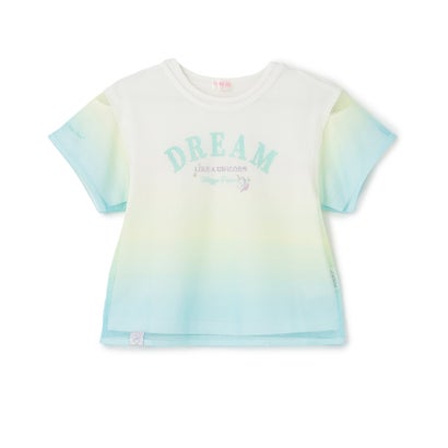 Rakuten - メゾピアノ mezzo piano ☆彡グラデーションメッシュ レイヤードTシャツ （ミント）