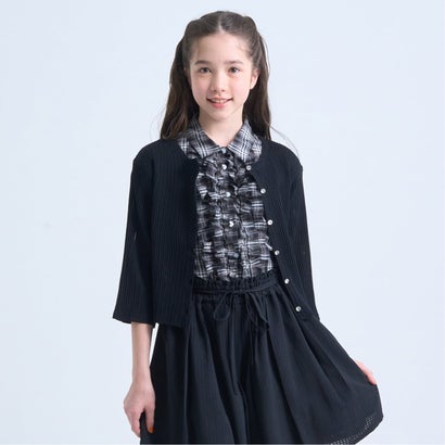 ポンポネットジュニア pom ponette junior 7分袖カーディガン （黒）