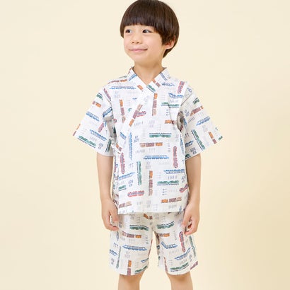 Yukata （Boys） - ケーピー KP 電車柄 甚平 （生成）