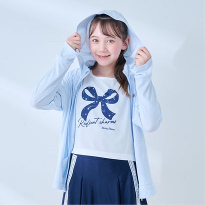 メゾピアノジュニア mezzo piano junior 【水陸両用】【UVカット】2WAYラッシュガード （ライト ブルー）