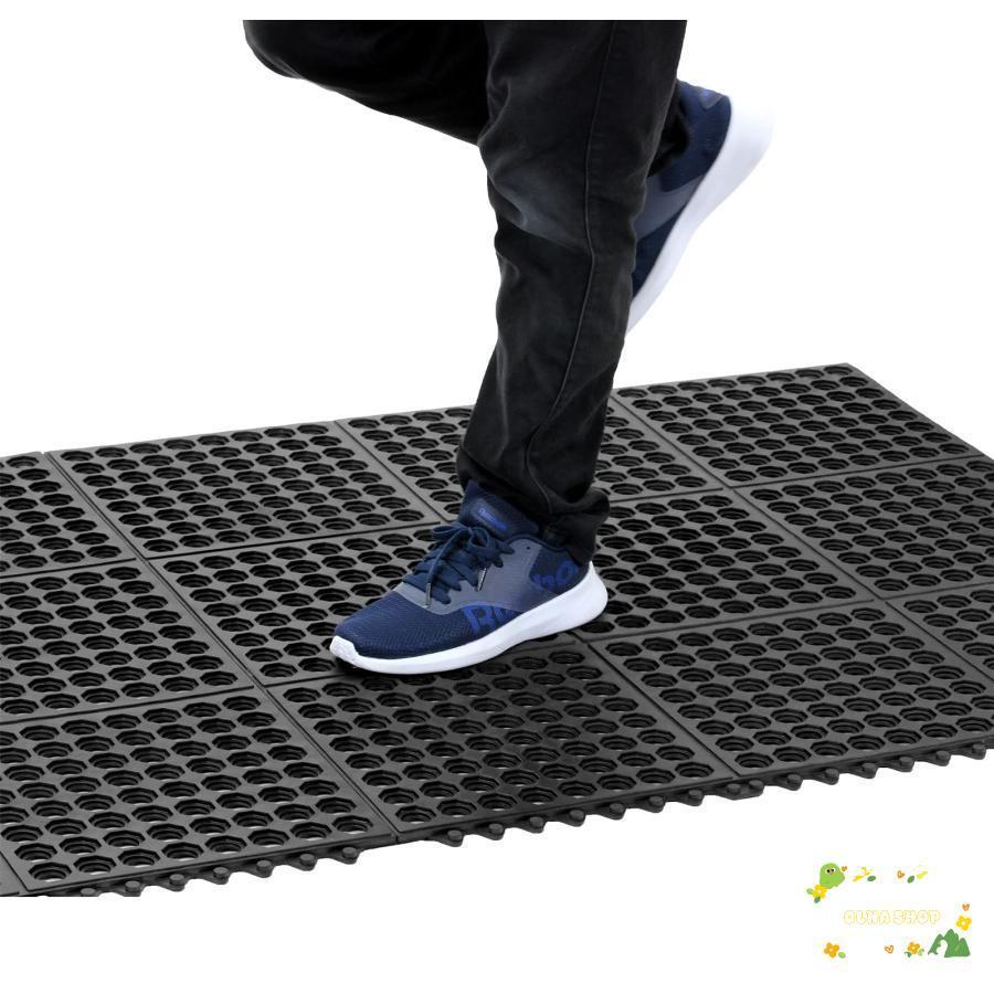 滑り止めマット 屋外 90×90cm 連結可能 すべり止め 有孔 ラバーマット ゴム マット 業務用 介護 施設 ..