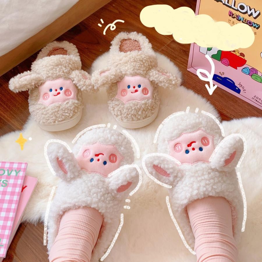 アニマル スリッパ 大人 室内 ルームシューズ ボア レディース もこもこ 冬 あったか かわいい 耳付き 動物柄 ルームサンダル 裏ボア 冷え対策