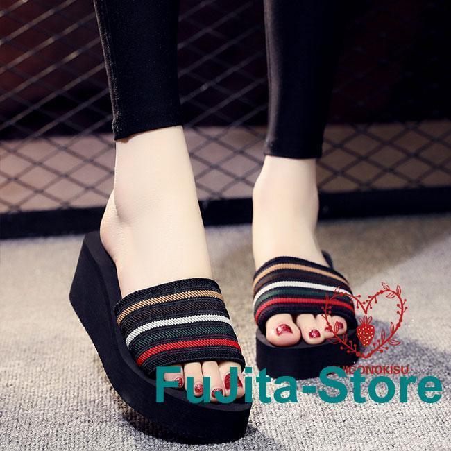 サンダル レディース スクエアサンダル ウェッジソール 軽量 ビーチサンダル ミュール 厚底 スクエアミュール 夏 カジュアルシューズ