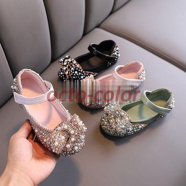 子供靴 女の子 フォマールシューズ 結婚式 ピアノ 発表会 誕生日 シューズ 蝶結び キッズ靴 ベビー靴 ..